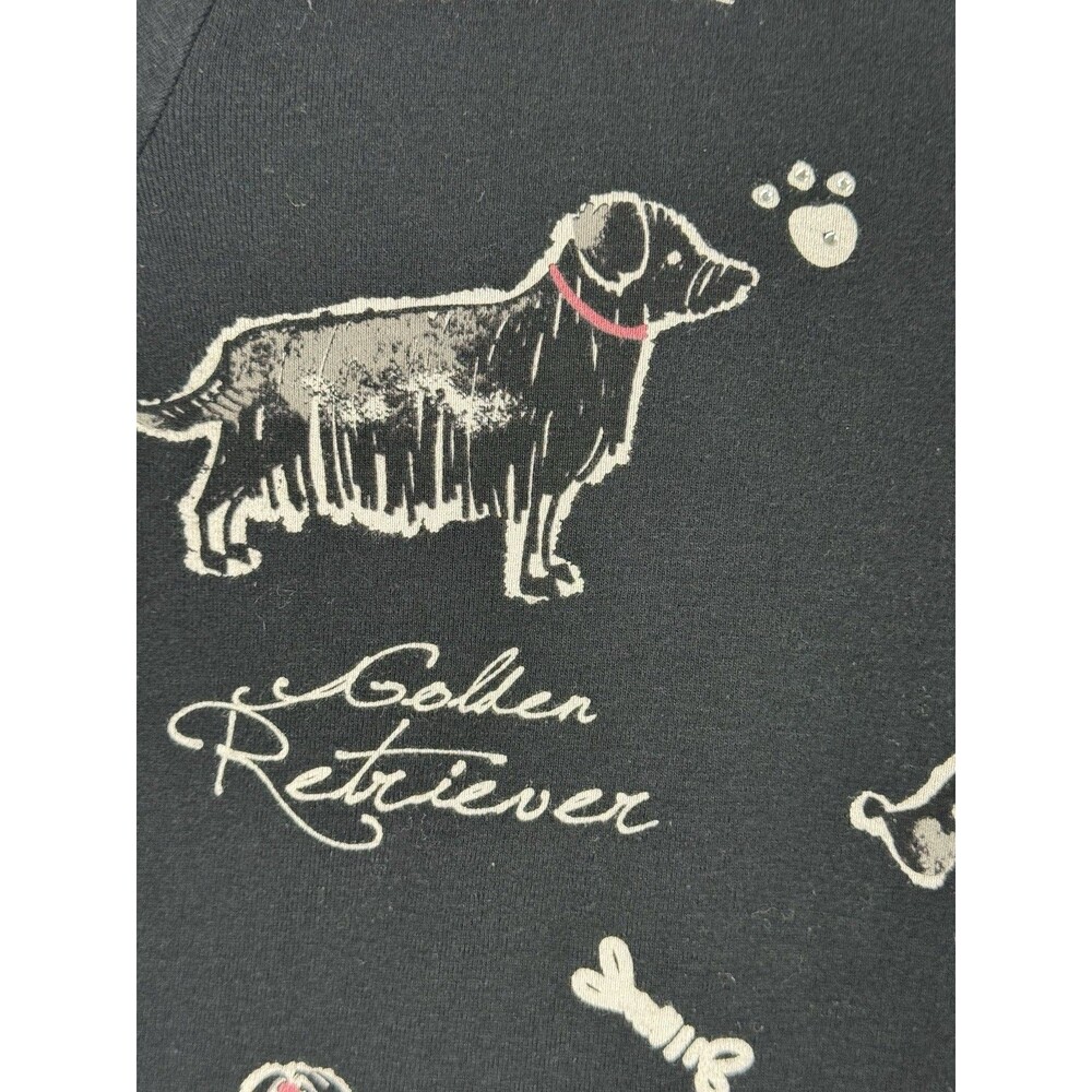 Jess and Jane‎ Top Womens Small Black Dog Doodle Embellished Cotton Made in USA - Picture 10 of 16
